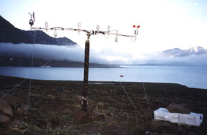 The monitoring station in Mellemfjord. 