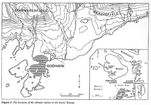 Map of the location of the Arctic Station